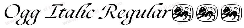Ogg Italic Regular字体转换